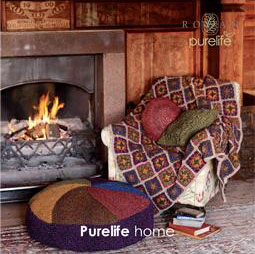 A collection of 16 designs for the home by Marie Wallin using the Purelife British Sheep Breeds yarn range.  This brochure showcases a wonderful collection of rugs, throws, table mats and cushions in different shapes and sizes.